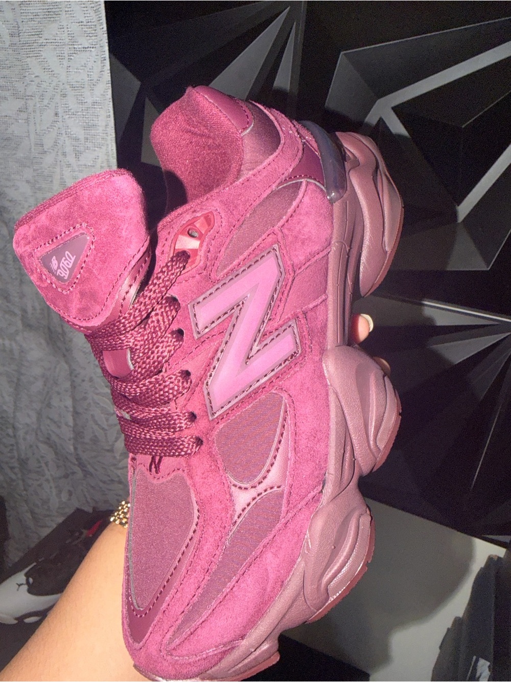 New Balance Women’s Pink Suede & Mesh Chunky Sneaker